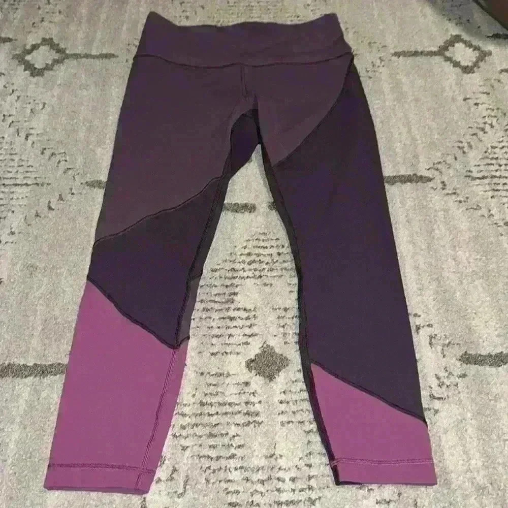 Lululemon Colorblock Wunder Under High Rise Purple size‎ 10